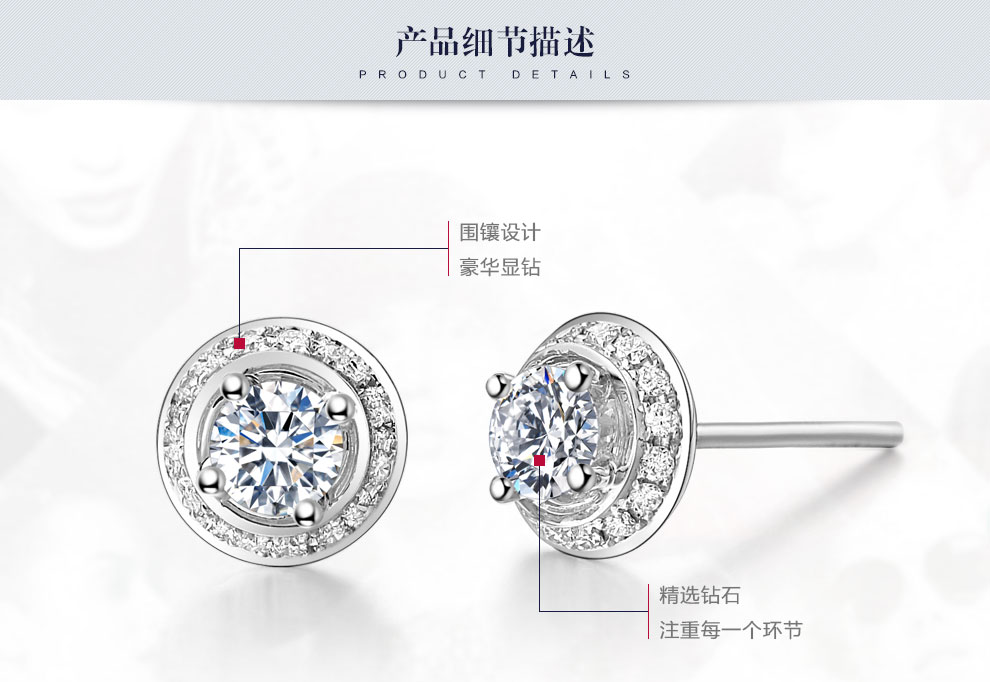 璀璨之星/18K金钻石耳钉